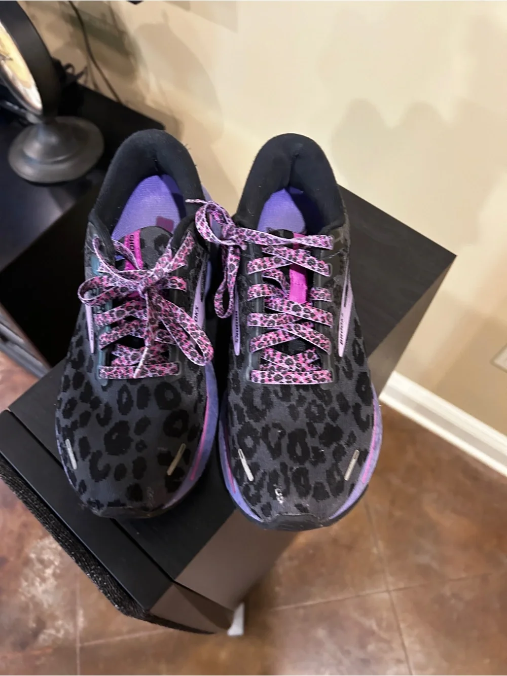 Brooks Women's Ghost Running Shoes in Black and Purple